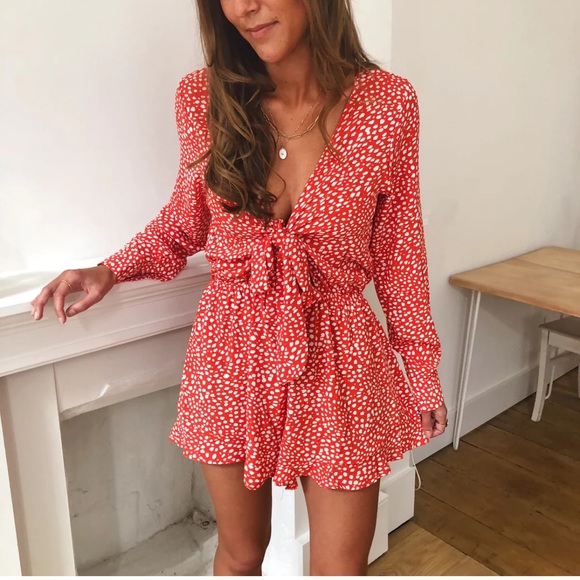 Easy Clothes USA Red Harrison Romper - Picture 1 of 4